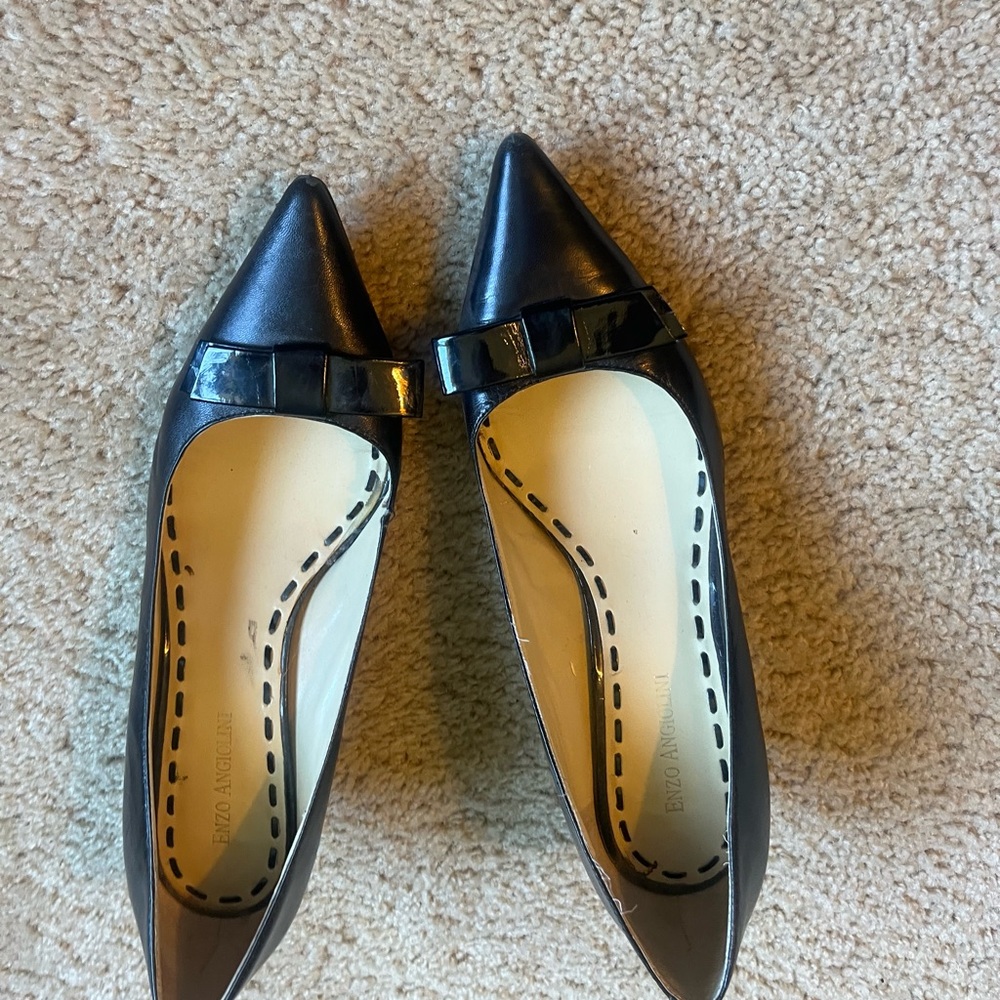 Enzo Angiolini Black Bow Heels